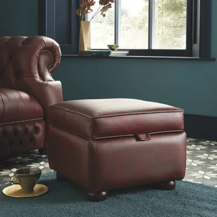 Plain Pouffe Box - Sale from Sofas by Saxon UK