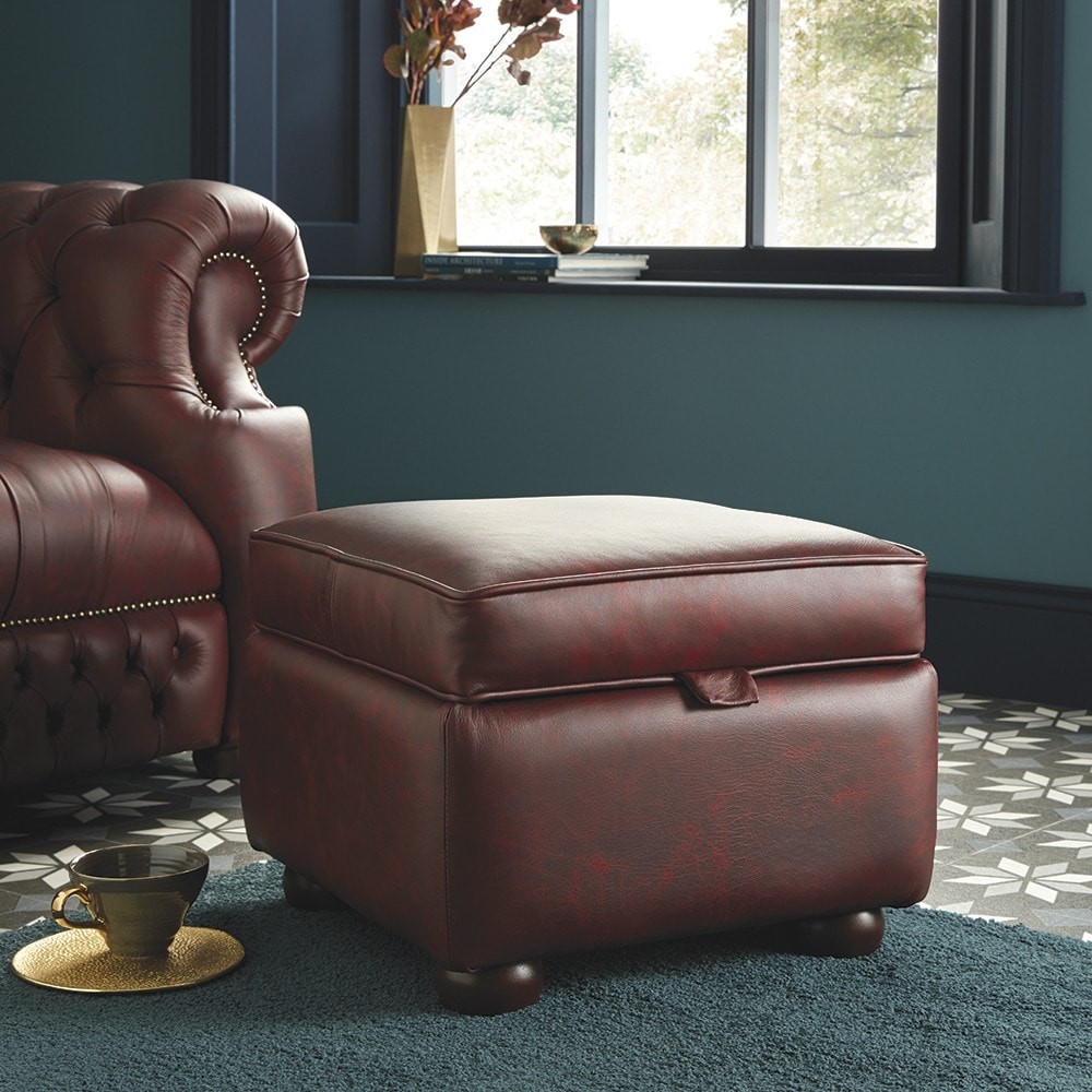 Plain Pouffe Box Footstool