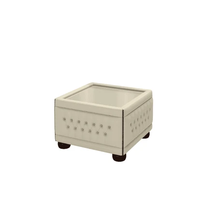 Buttoned Pouffe Table