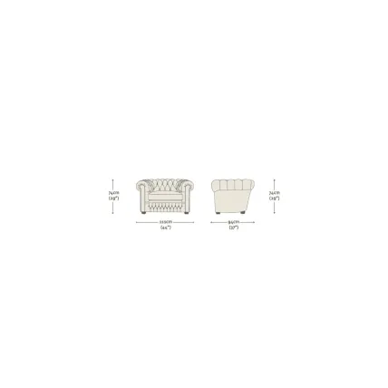 Knightsbridge 3 Seater Sofa and Chair Distressed Grey Black Studs - In Stock from Sofas by Saxon UK