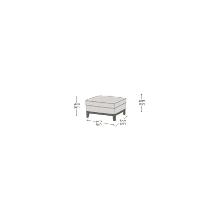 Chiswick Large Footstool Rustic Sudan Brown - In Stock from Sofas by Saxon UK