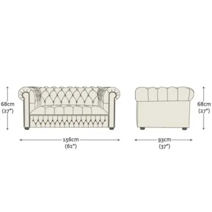 Stanhope 2 Seater Sofa Essential Castagna Antique Studs