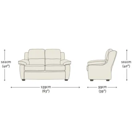 Romsey 2 x 2 Seaters Essential Brown