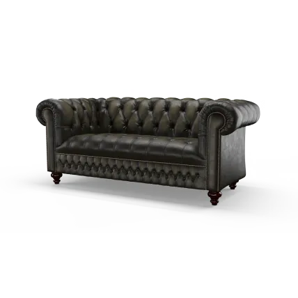 Clarendon 3 Seater Sofa Antique Olive Antique Studs