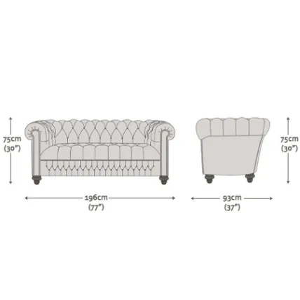 Clarendon 3 Seater Sofa Antique Red Renaissance Studs