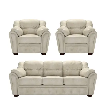 Ashford 3 Seater Sofa & 2 Chairs Distressed Cream