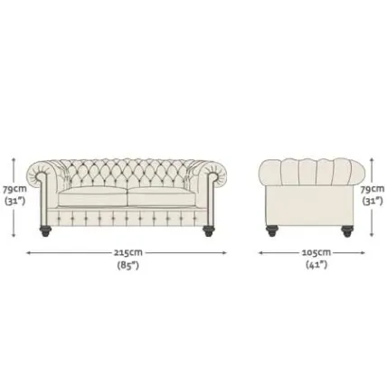 Regent 3 Seater Sofa – Antique Autumn Tan | Sofas by Saxon